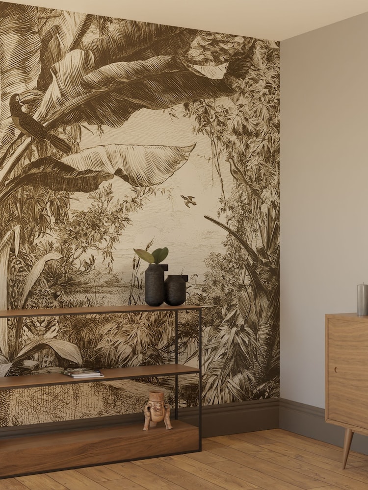 Art For The Home Black/White Jungle Book Fixed Size 3M Mural - Image 1 of 4