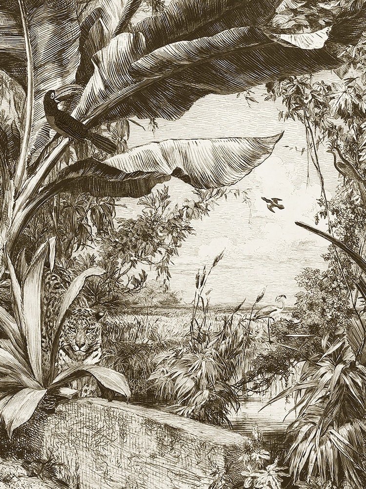 Art For The Home Black/White Jungle Book Fixed Size 3M Mural - Image 2 of 4