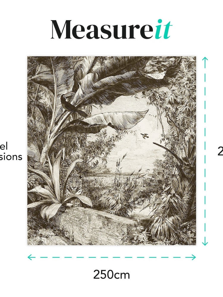 Art For The Home Black/White Jungle Book Fixed Size 3M Mural - Image 4 of 4
