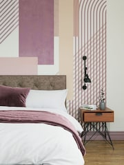Art For The Home Mauve Pink Graphic Fixed Size 3M Mural - Image 1 of 3