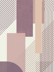 Art For The Home Mauve Pink Graphic Fixed Size 3M Mural - Image 2 of 3