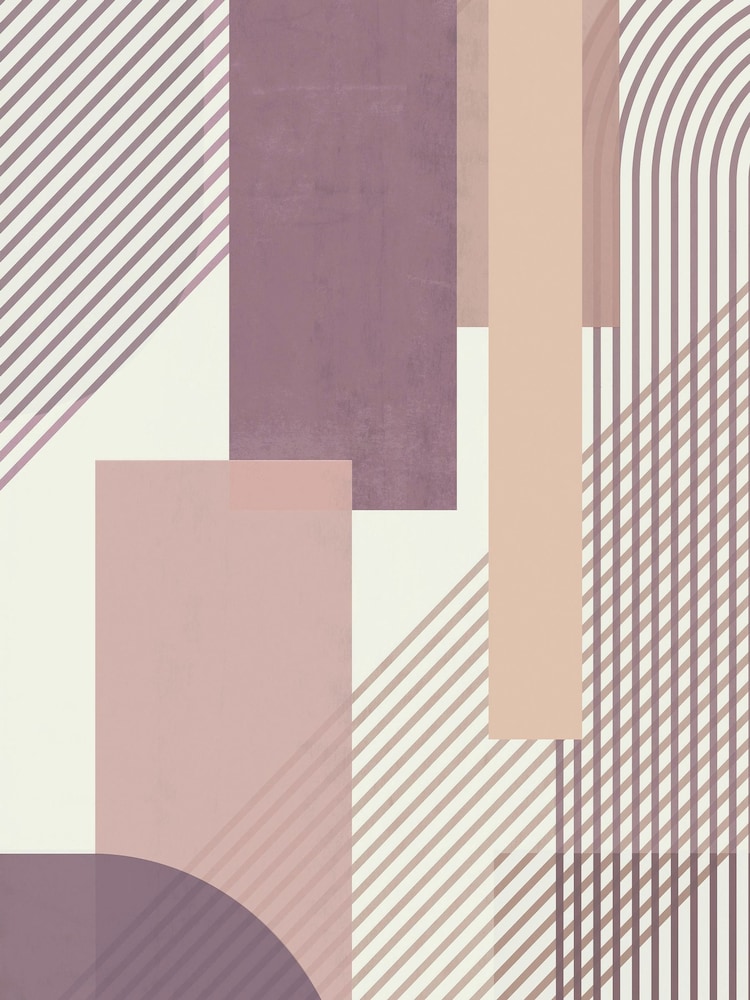 Art For The Home Mauve Pink Graphic Fixed Size 3M Mural - Image 2 of 3