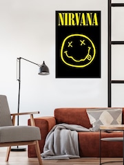 Pyramid International Black Nirvana Smiley Framed Maxi Poster - Image 1 of 3