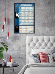 Pyramid International Blue Guitar Chords Framed Maxi Poster - Image 2 of 3