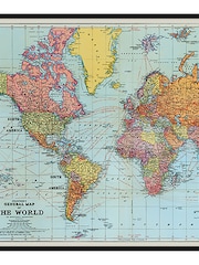 Pyramid International Blue Stanfords General Map Of The World Framed Maxi Poster - Image 3 of 3