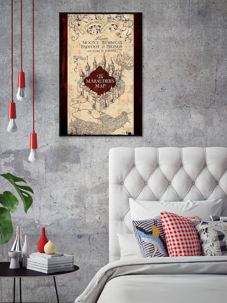 Pyramid International Natural Harry Potter Marauders Map Framed Maxi Poster - Image 2 of 3