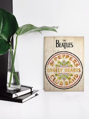 Pyramid International Natural The Beatles Sgt Peppers Wooden Wall Art - Image 2 of 3