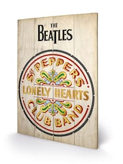 Pyramid International Natural The Beatles Sgt Peppers Wooden Wall Art - Image 3 of 3