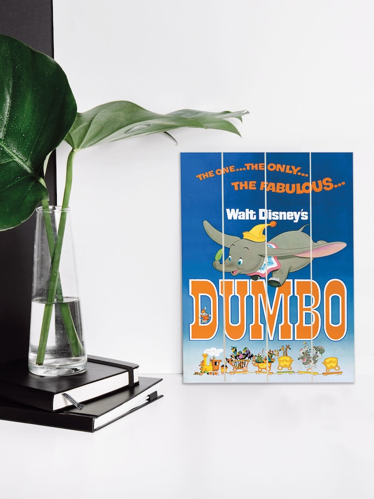 Pyramid International Blue Dumbo The Fabulous Wooden Wall Art - Image 2 of 3