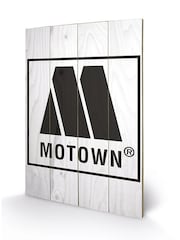 Pyramid International White Motown Logo Wooden Wall Art - Image 3 of 3