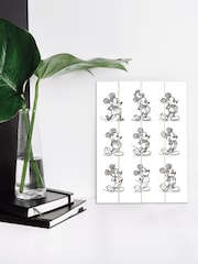 Pyramid International Grey Mickey Mouse Sketched Multi Wooden Wall Art - Image 2 of 3