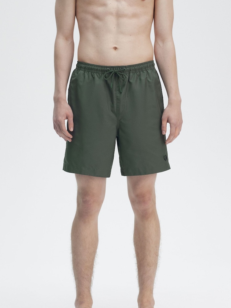 Ciemnozielony - Klasyczne szorty kąpielowe Fred Perry - Image 6 of 8