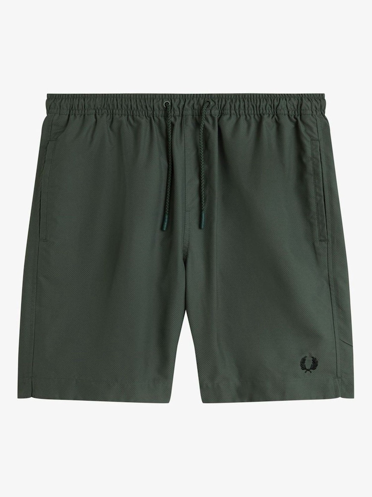 Ciemnozielony - Klasyczne szorty kąpielowe Fred Perry - Image 7 of 8