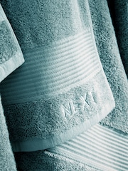 Blue Teal Egyptian Cotton Towel - Image 3 of 6