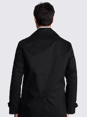 MOSS Black Cotton Peacoat - Image 4 of 5