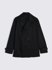 MOSS Black Cotton Peacoat - Image 5 of 5
