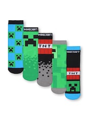 Vanilla Underground Green Boys Minecraft Calf Socks - Image 1 of 4