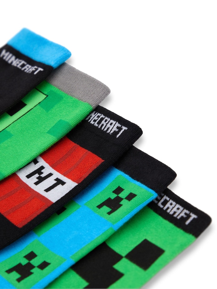 Vanilla Underground Green Boys Minecraft Calf Socks - Image 2 of 4