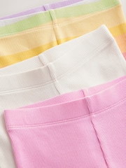 Rainbow Ribbed Flare Leggings 3 Pack (3mths-7yrs) - Image 5 of 6