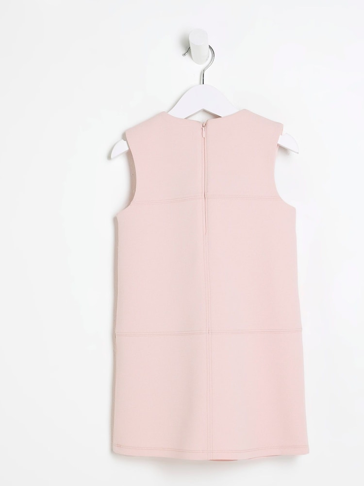 River Island Pink Girls Corsage Scuba Dress - Image 2 of 4