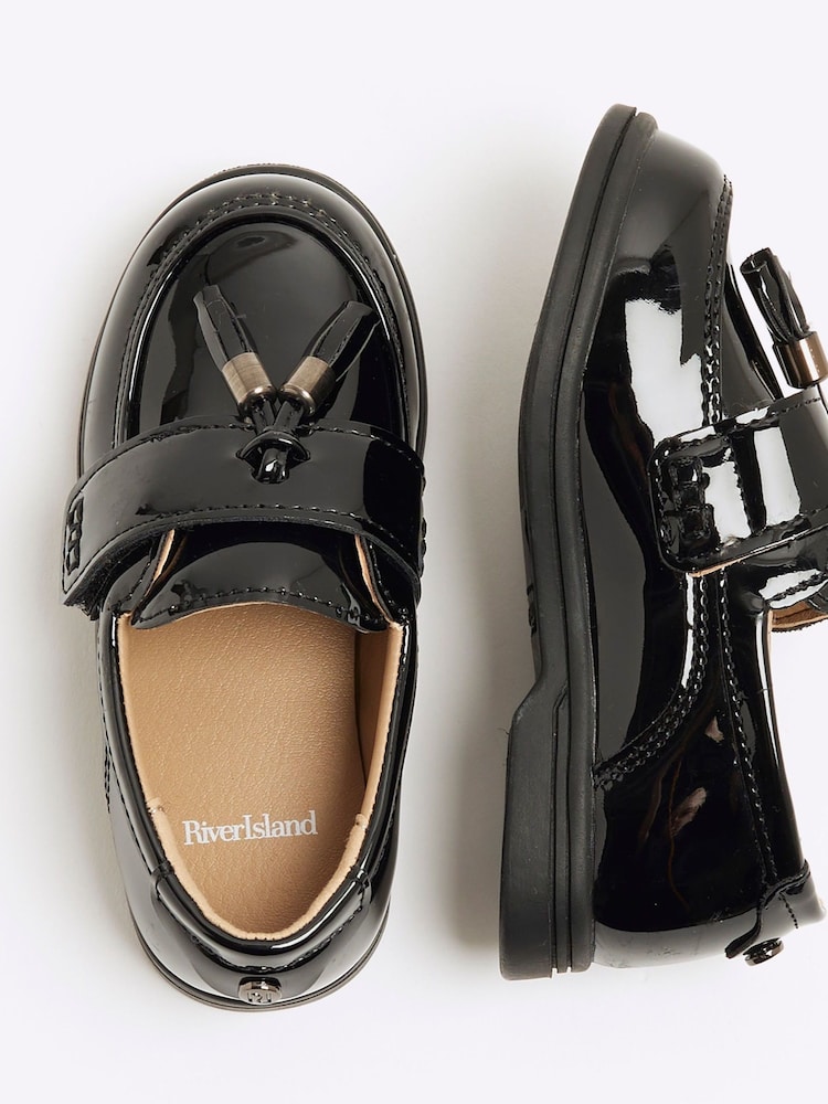 River Island Black Boys Patent Loafers - Image 4 of 5
