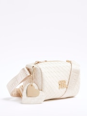 River Island Cream Girls Weave Cross-Body Bag - Image 3 of 5
