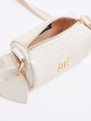 River Island Cream Girls Weave Cross-Body Bag - Image 5 of 5