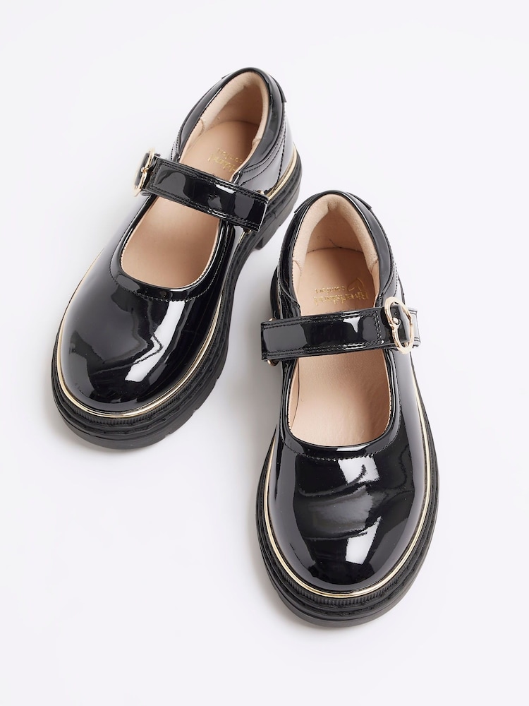 River Island Black Heart Mary Jane Shoes - Image 2 of 5 River Island Black Heart Mary Jane Shoes - Image 2 of 5