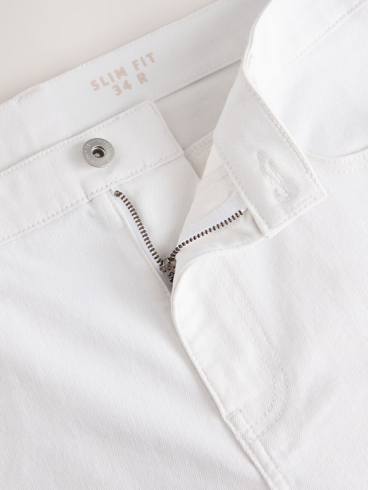 White Slim Fit Essential Stretch Jeans - Image 12 of 12
