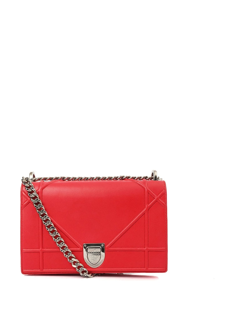 Christian Dior Red Diorama - Medium Leather Handbag - Image 1 of 6