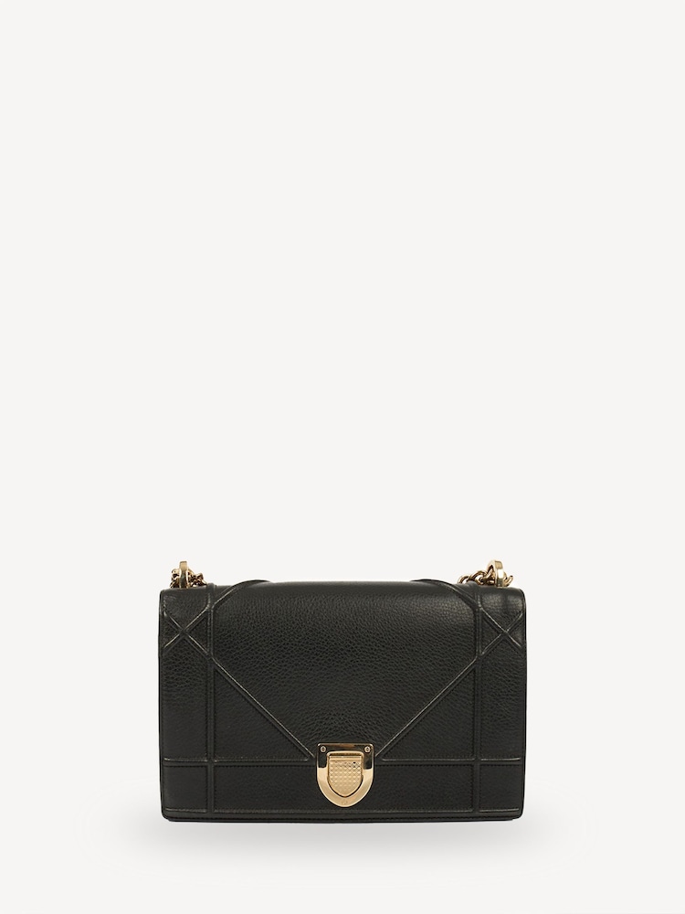 Christian Dior Black Diorama Medium Leather Handbag - Image 1 of 6