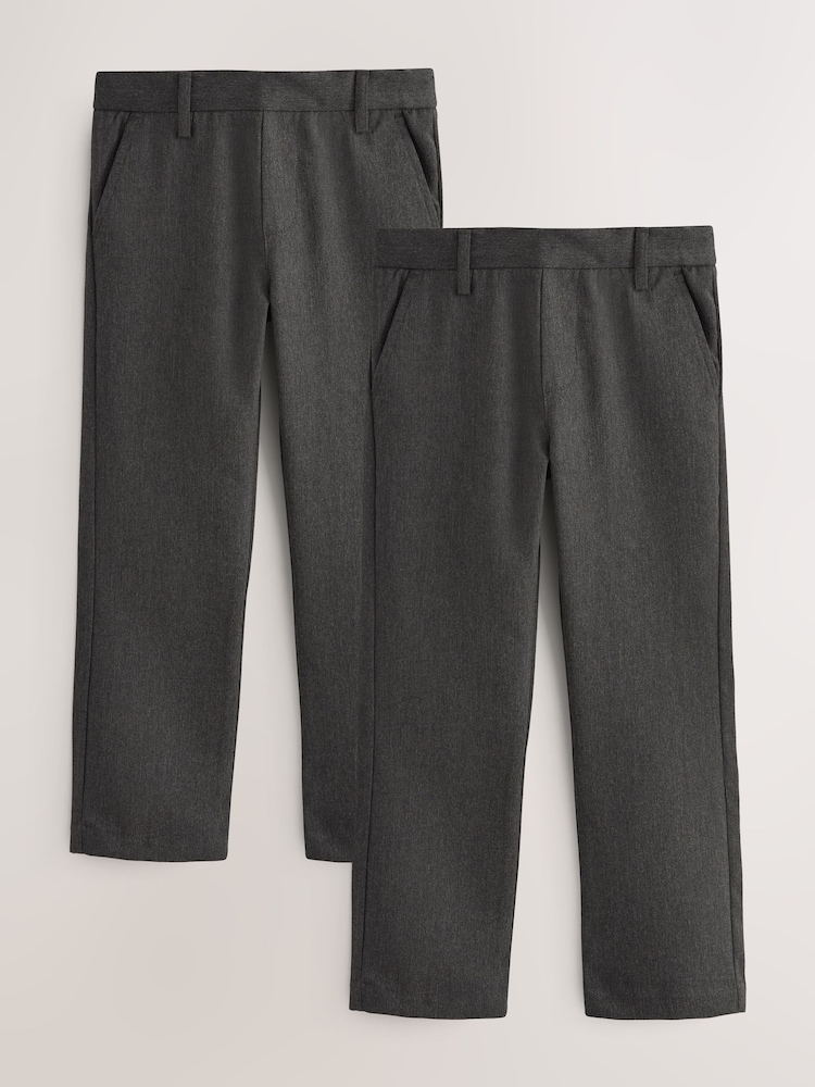 Gris - Pantalones escolares de pernera regular (3-17 años) - Imagen 1 de 5 Gris - Pantalones escolares de pernera regular (3-17 años) - Imagen 1 de 5