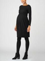 Seraphine Maternity & Nursing Black Pleated Dress - Image 2 of 4