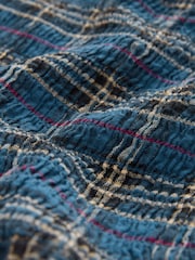 Blue Check Shirred Peplum Bandeau Boobtube With Linen - Image 7 of 7