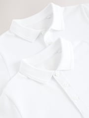 Blanco - Pack de 2 polos escolares de manga corta de algodón (3-16 años) - Imagen 2 de 3
