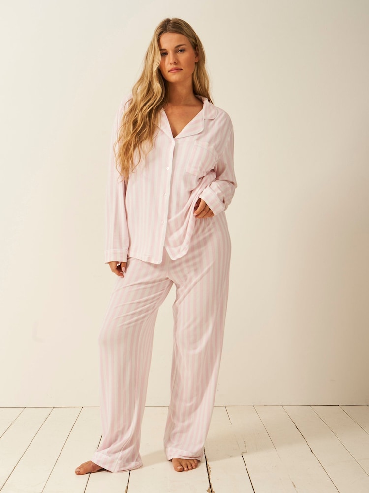 Stripe & Stare Long Sleeve Pyjamas Set - Image 2 of 7
