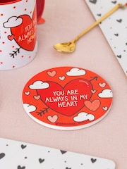 Sam Jayne Design Red Always in My Heart Mug and Coaster Set - Image 2 of 4