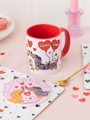Sam Jayne Design Red Woof You Valentine's Mug and Coaster Set - Image 1 of 5