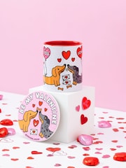 Sam Jayne Design Red Woof You Valentine's Mug and Coaster Set - Image 3 of 5