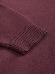 Burgundy Red Knitted V-Neck School Jumper (3-16yrs) - Image 7 of 8