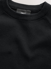 Black Knitted Crew Neck School Jumper (3-16yrs) - Image 6 of 7