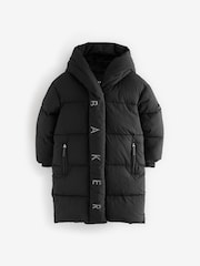 Baker by Ted Baker Shower Resistant Duvet Wrap Padded Black Coat - Image 1 of 6