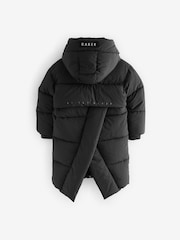 Baker by Ted Baker Shower Resistant Duvet Wrap Padded Black Coat - Image 3 of 6