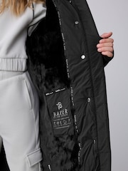 Baker by Ted Baker Shower Resistant Duvet Wrap Padded Black Coat - Image 8 of 15
