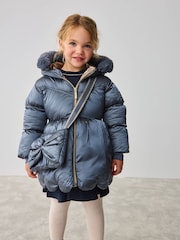 Baker by Ted Baker Shower Resistant Scallop Padded Coat With Detachable Bag - Image 1 of 22