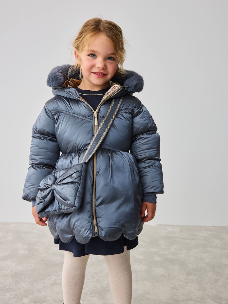 Baker by Ted Baker Shower Resistant Scallop Padded Coat With Detachable Bag - Image 1 of 22