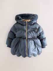 Baker by Ted Baker Shower Resistant Scallop Padded Coat With Detachable Bag - Image 12 of 22