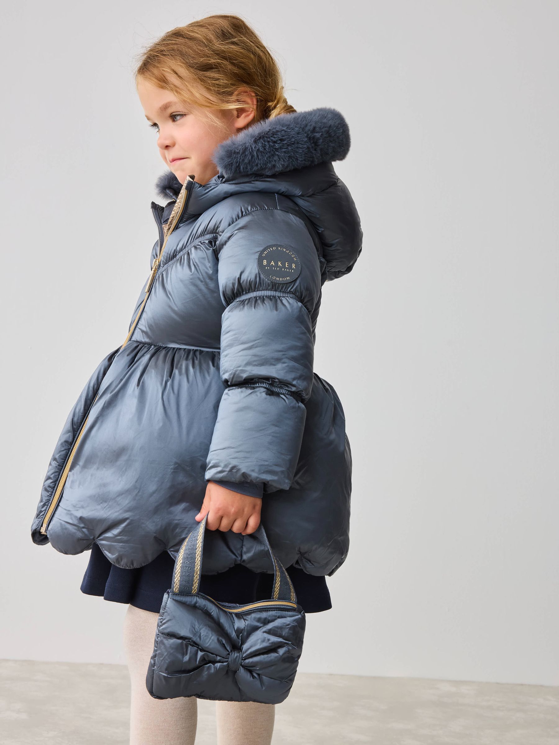 Buy Baker by Ted Baker Shower Resistant Scallop Padded Coat With