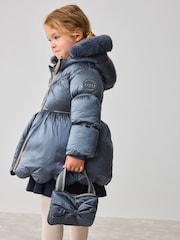 Baker by Ted Baker Shower Resistant Scallop Padded Coat With Detachable Bag - Image 4 of 22