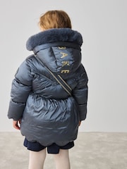 Baker by Ted Baker Shower Resistant Scallop Padded Coat With Detachable Bag - Image 6 of 22